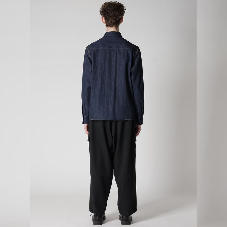 yohji yamamoto - 8OZ DENIM DOUBLE FRON SHIRT （INDIGO