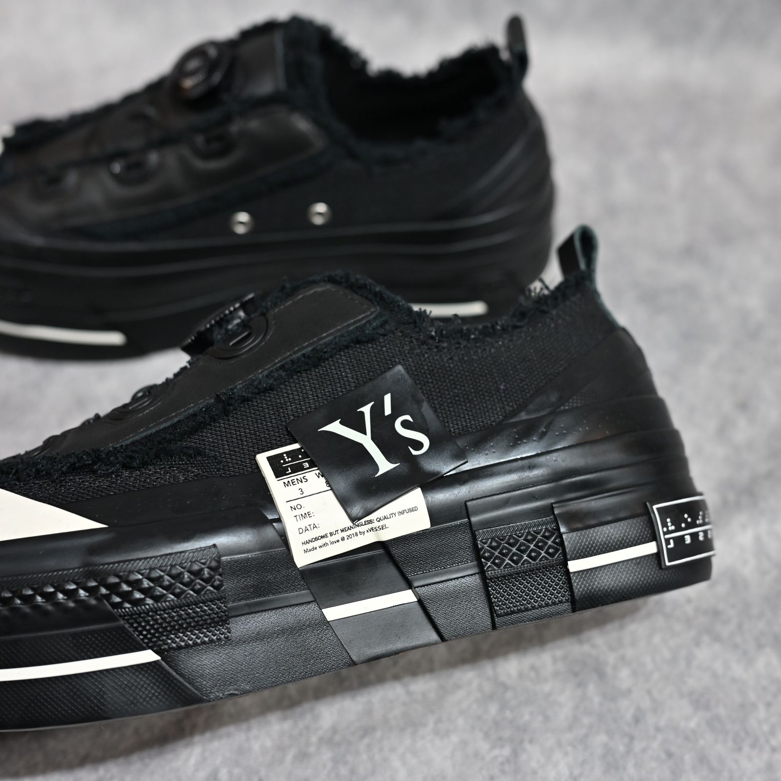 Y’s × xVESSEL PLATFORMM SNEAKER （BLACK） /  スニーカー （ブラック） / YK-E07-885-1-01