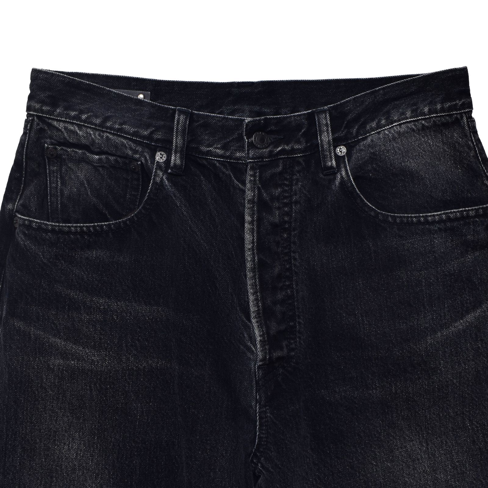 S.Wide Straight Cropped 5pocket USD （BKU）｜クロップド デニムパンツ （ブラック）｜2603-1002