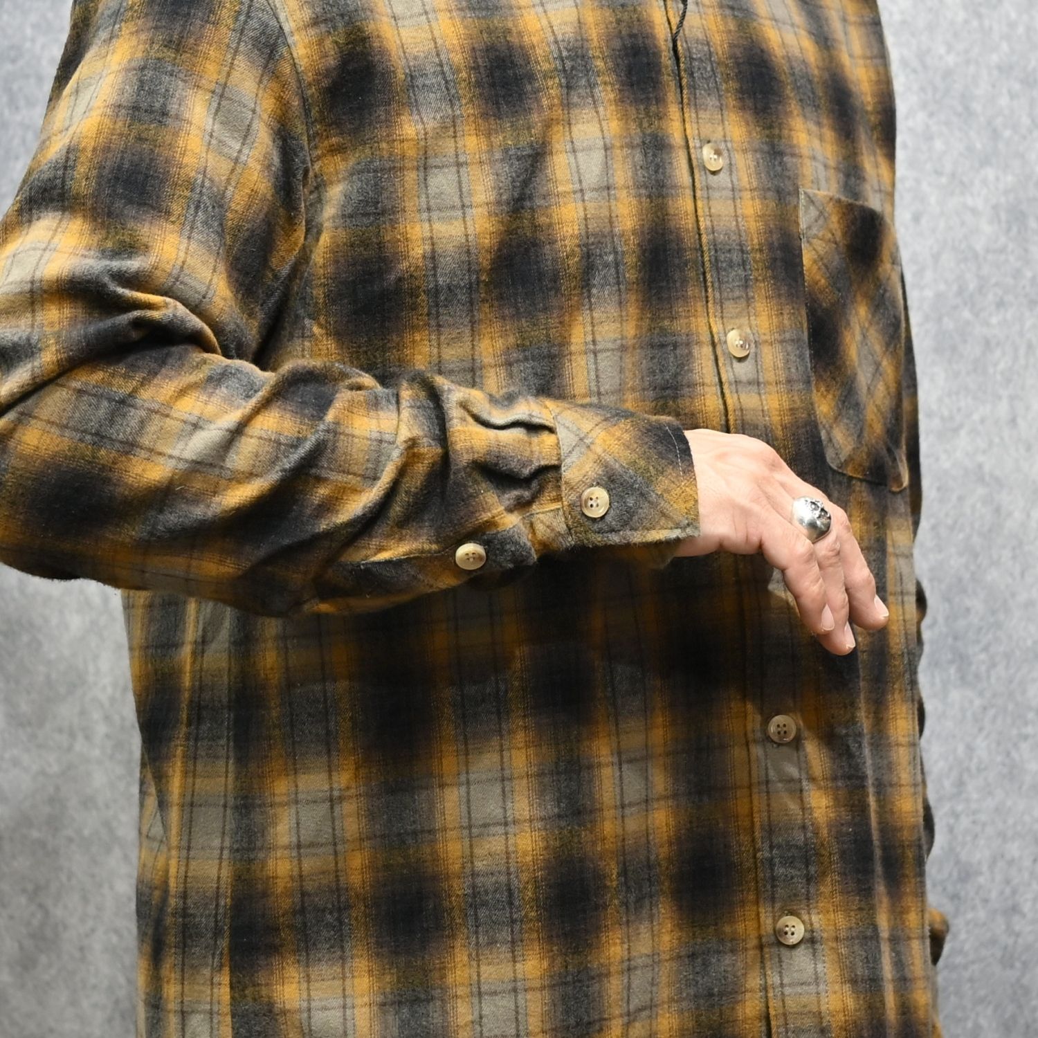コットンシャギー チェックシャツ （BROWN / ブラウン） / 2230-01