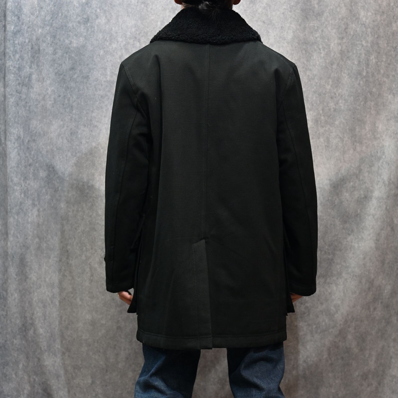 Mouton Collar Duck Military Haif CT （BLK）｜ムートンカラー ミリタリーハーフコート｜2511-9004