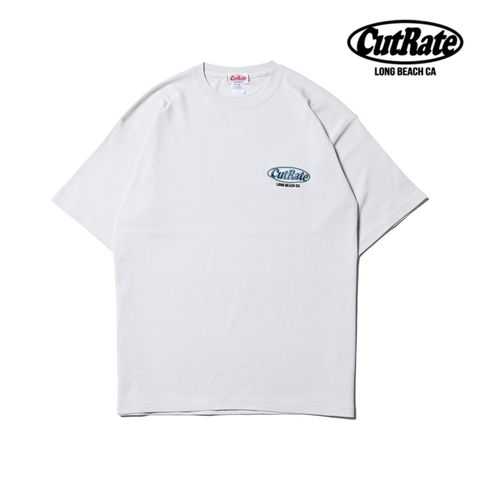 CUTRATE LOGO HEAVY WEIGHT DROP SHOULDER S/S -T-SHIRT (FROST GRAY) / ドロップショルダー ロゴ刺繍 Tシャツ