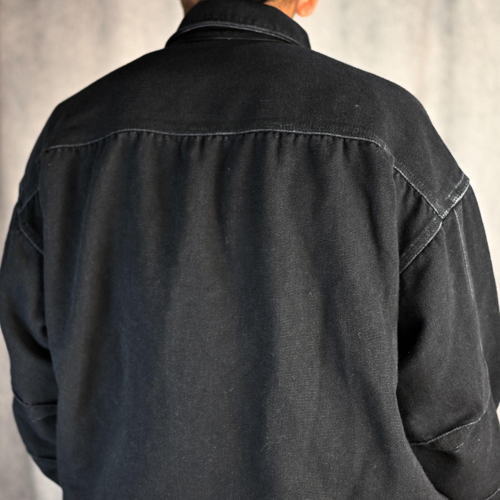 SHIRT BLOUSON (BLACK) -  シャツブルゾン （ブラック） 1242-BL03-001