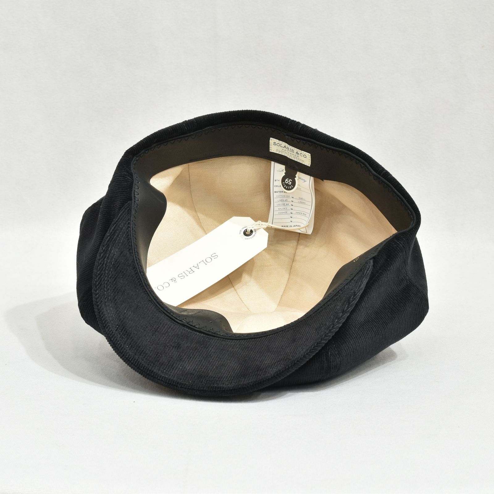 16W Couduroy Casquette "OLDBOY" (BLACK)｜コーデュロイ キャスケット｜Y01005