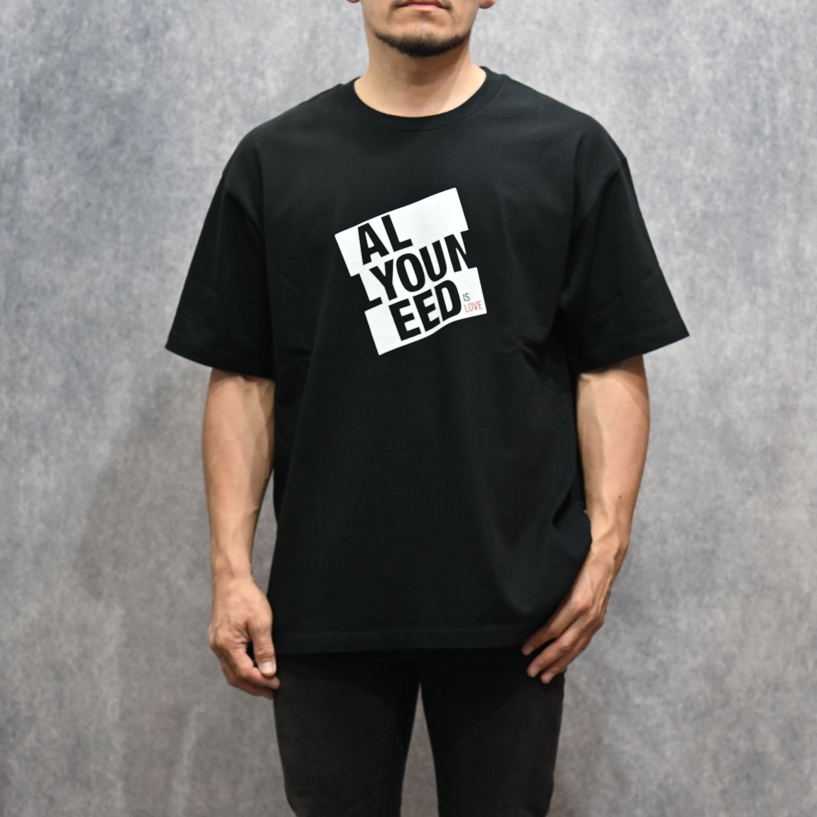 All You Need is Love Tee （BLK） ｜プリントTシャツ (ブラック)｜2604-4004