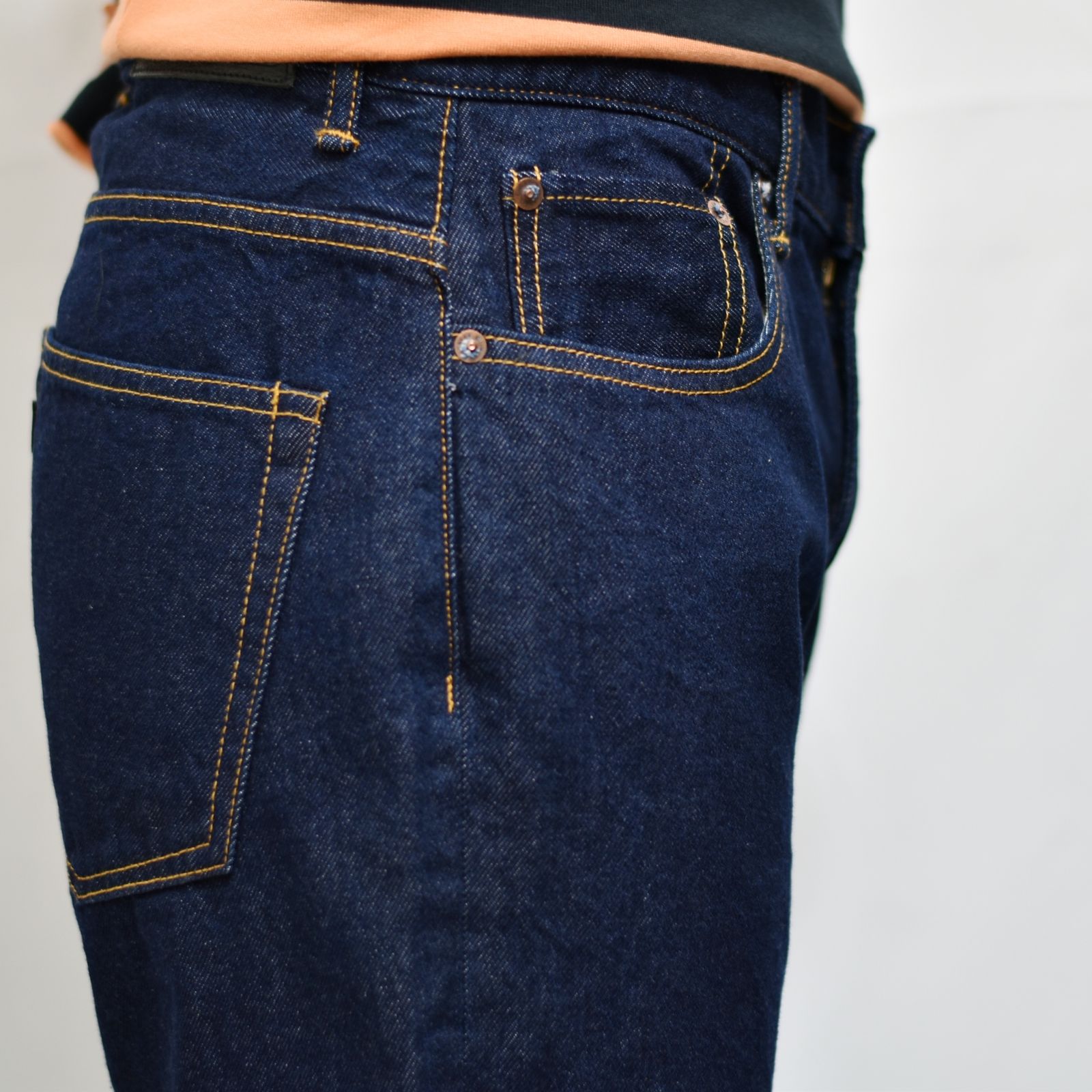 CALEE - 11OZ CROPPED DENIM PANTS (OW INDIGO BLUE) | chord online store