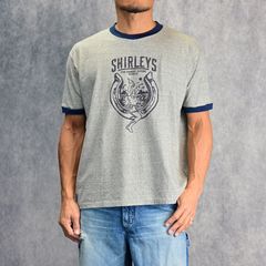 SHIRLEYS Ringerneck T-SH （GRT） /  リンガー プリントTシャツ （グレー） 2503-4003