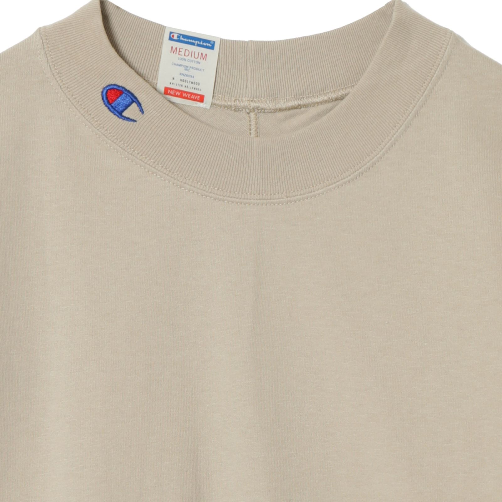 × champion  T-SH （BEIGE） /  クルーネック Tシャツ （ベージュ）