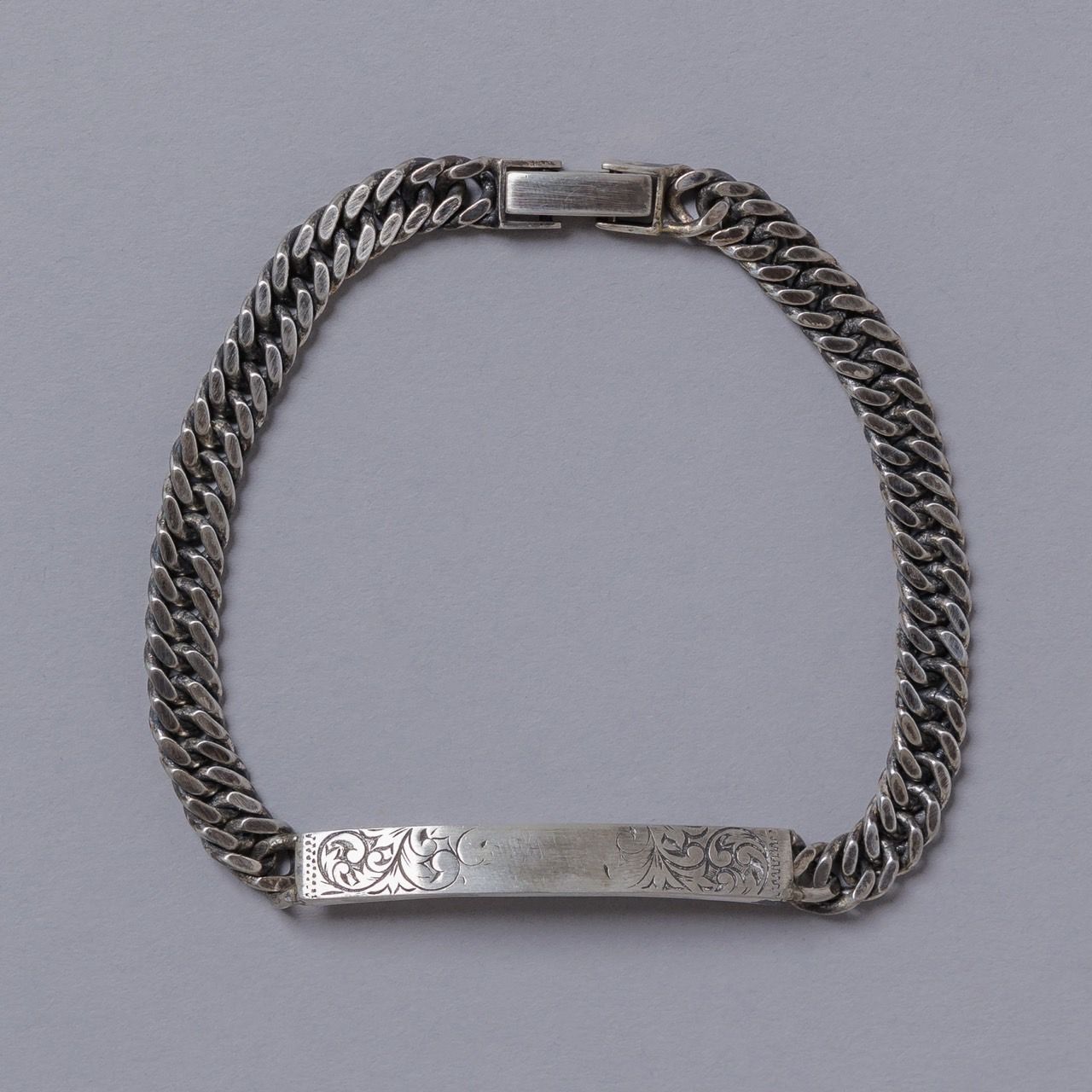 Silver925 ID Bracelet "ARABESQUE" (SILVER) / アイディー ブレスレット