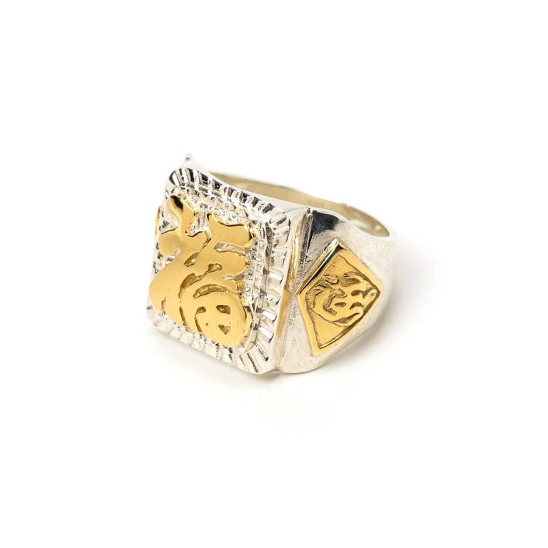 CALEE - MEXICAN TASTE JAPANESE FUKU RING (SILVER × GOLD CALEE - MEXICAN TASTE JAPANESE FUKU RING (SILVER × GOLD