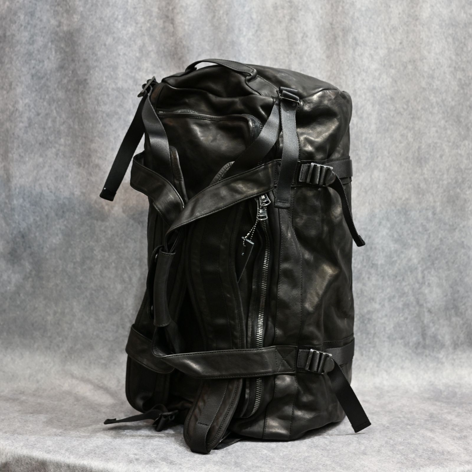 イタリーショルダー製品染め 3WAYバッグ （BLACK/ブラック） 230-03