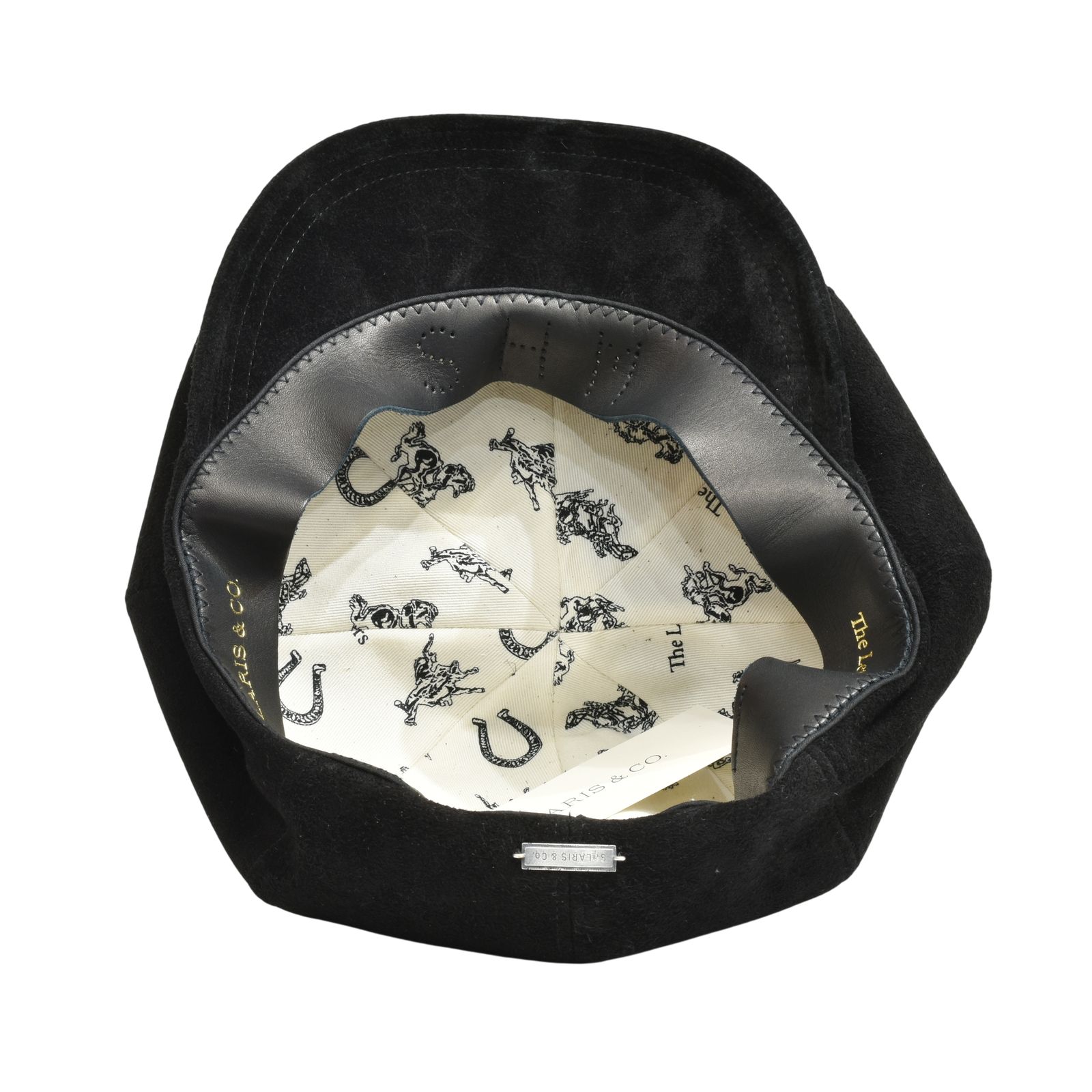 × The Letters Horsehide Suede Casquette "LETTERBOY" (BLACK)｜× レターズ ホースハイド スエード キャスケット｜Z01005