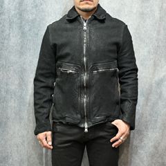 タンニン ゴード オイルヌバック 製品染め レザーブルゾン （BLACK / ブラック）  / 2220-02