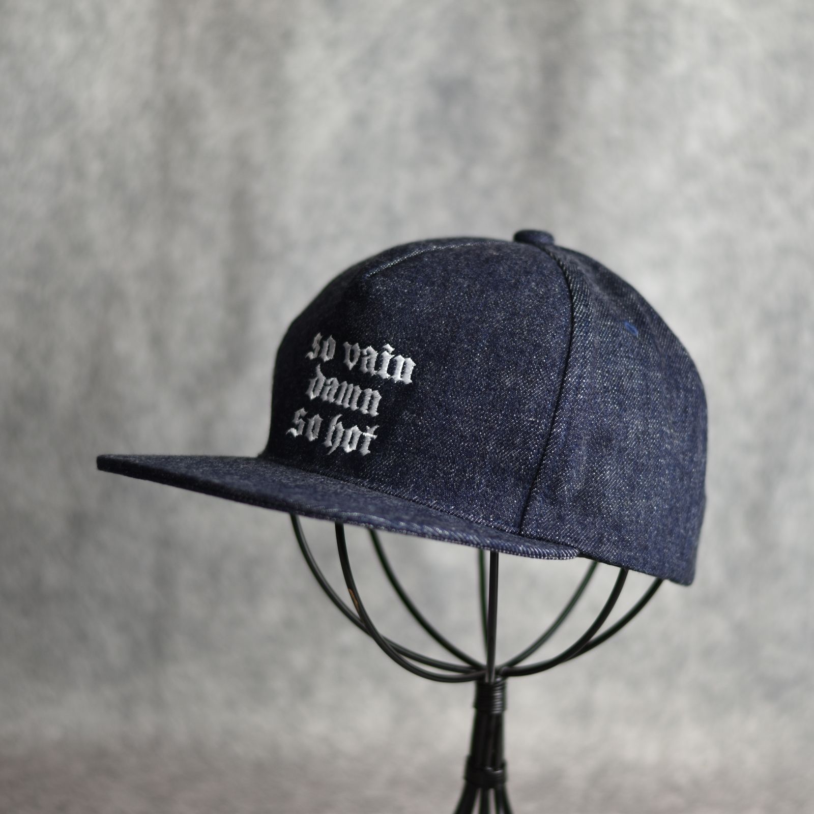"S.V.D.S.H" DENIM CAP (INDIGO BLUE) / デニム ベースボールキャップ