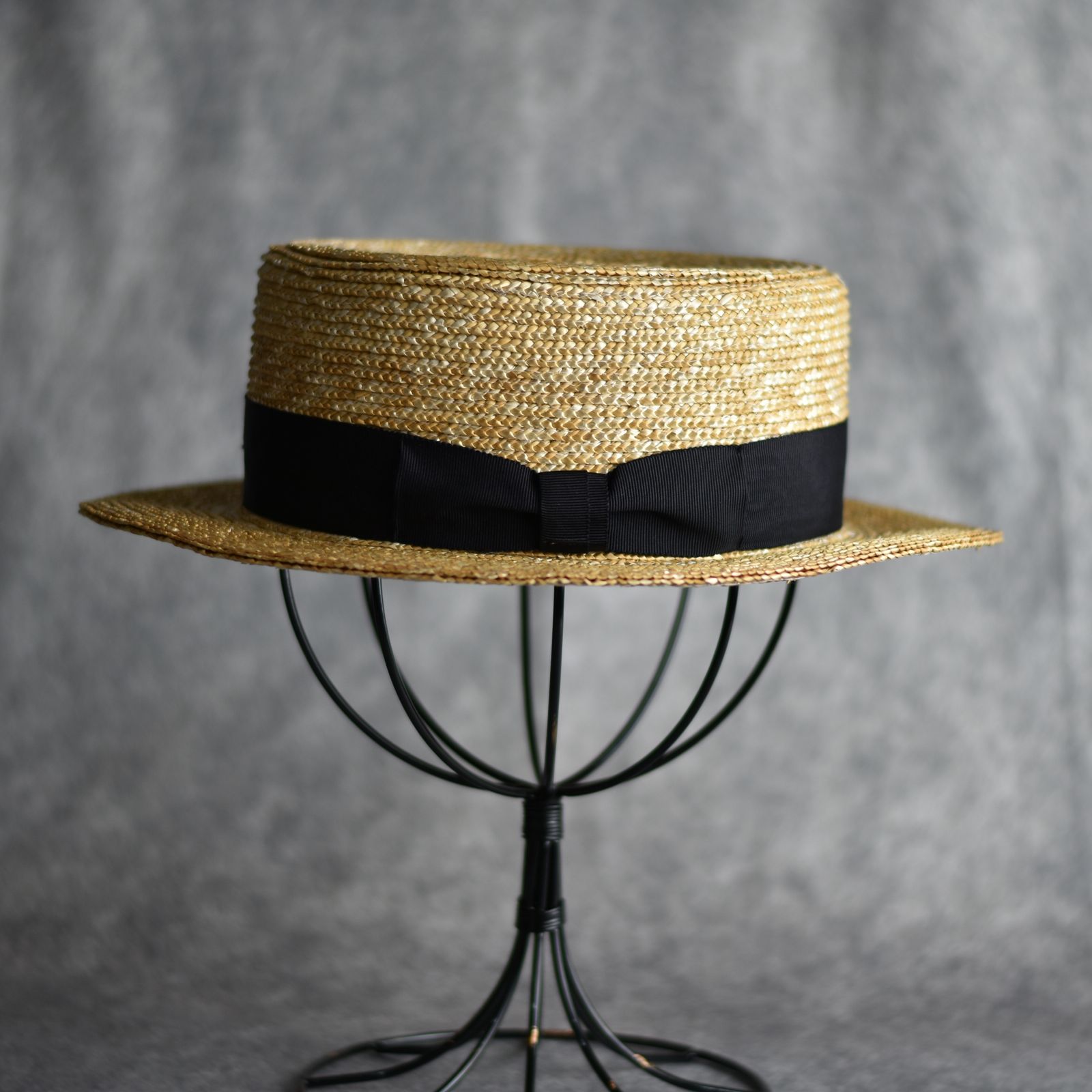 CALEE - STRAW BOATER HAT (BEIGE) / ストローハット 麦わらカンカン帽 | chord online store