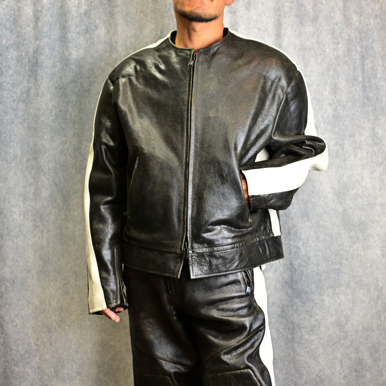 RACING JACKET LEATHER (BLACK) / レーシング レザージャケット （ブラック）
