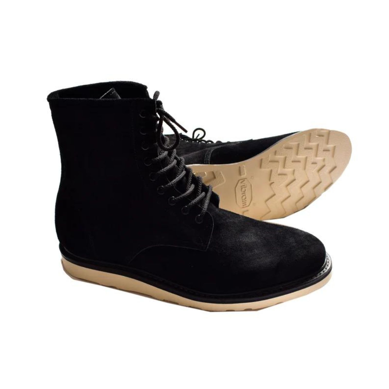 Suede Leather Zipper Unit Boots （BLK） / ファイヤーマン ブーツ センタージップ （ブラック）