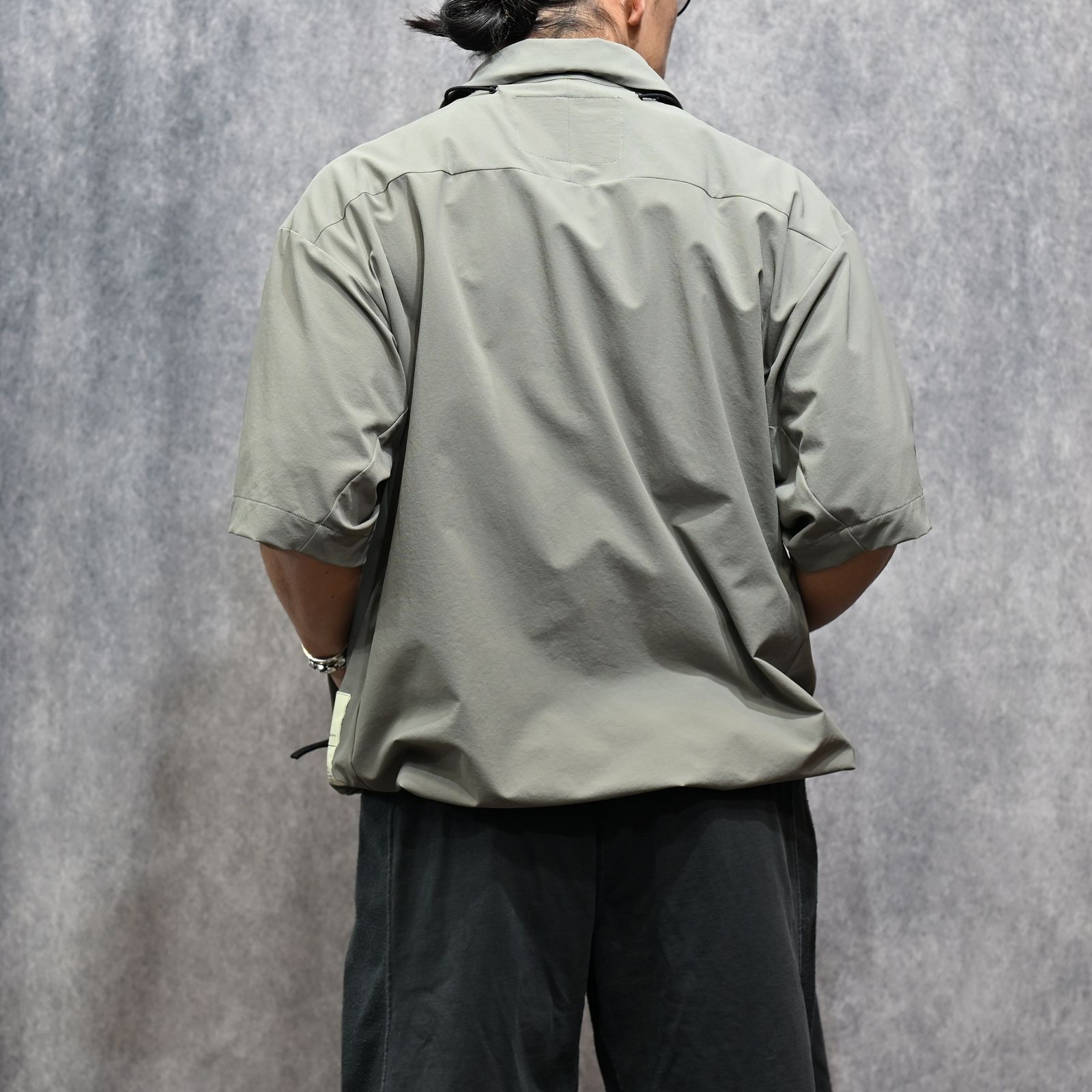 DRAWSTRING SHIRT （GRAY / グレー）｜半袖 シャツ｜9261-SH51-004