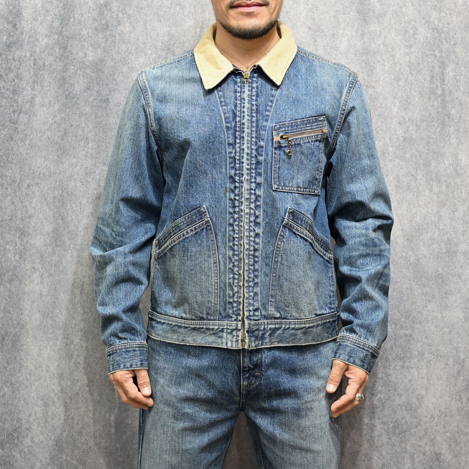 Denim Zipup Trucker Jacket  （USD / インディゴ）｜トラッカージャケット｜MDFBF09801