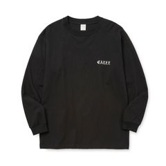 VINTAGE TYPE EMBROIDERY L/S TEE (BLACK)｜ロゴ刺繍 Tシャツ｜CL-25AW015