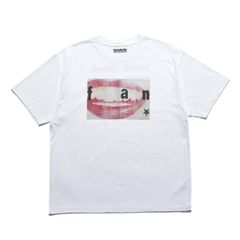 MARVIN × MINEDENIM “Lip” Crewneck T-SH （WHITE） /  プリント Tシャツ カットソー （ホワイト） MND-MRV005