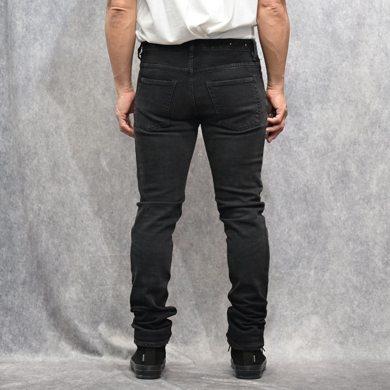 S.Slim STR 5pocket  （BKU） ｜スーパースリム デニムパンツ (ブラック)｜2604-1002