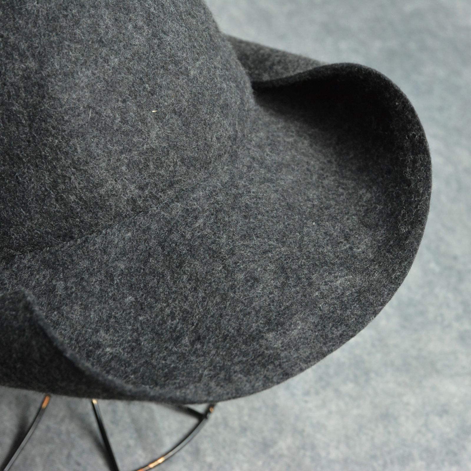 yohji yamamoto - ROLL BRIM HAT （CHARCOAL） / ロールブリム