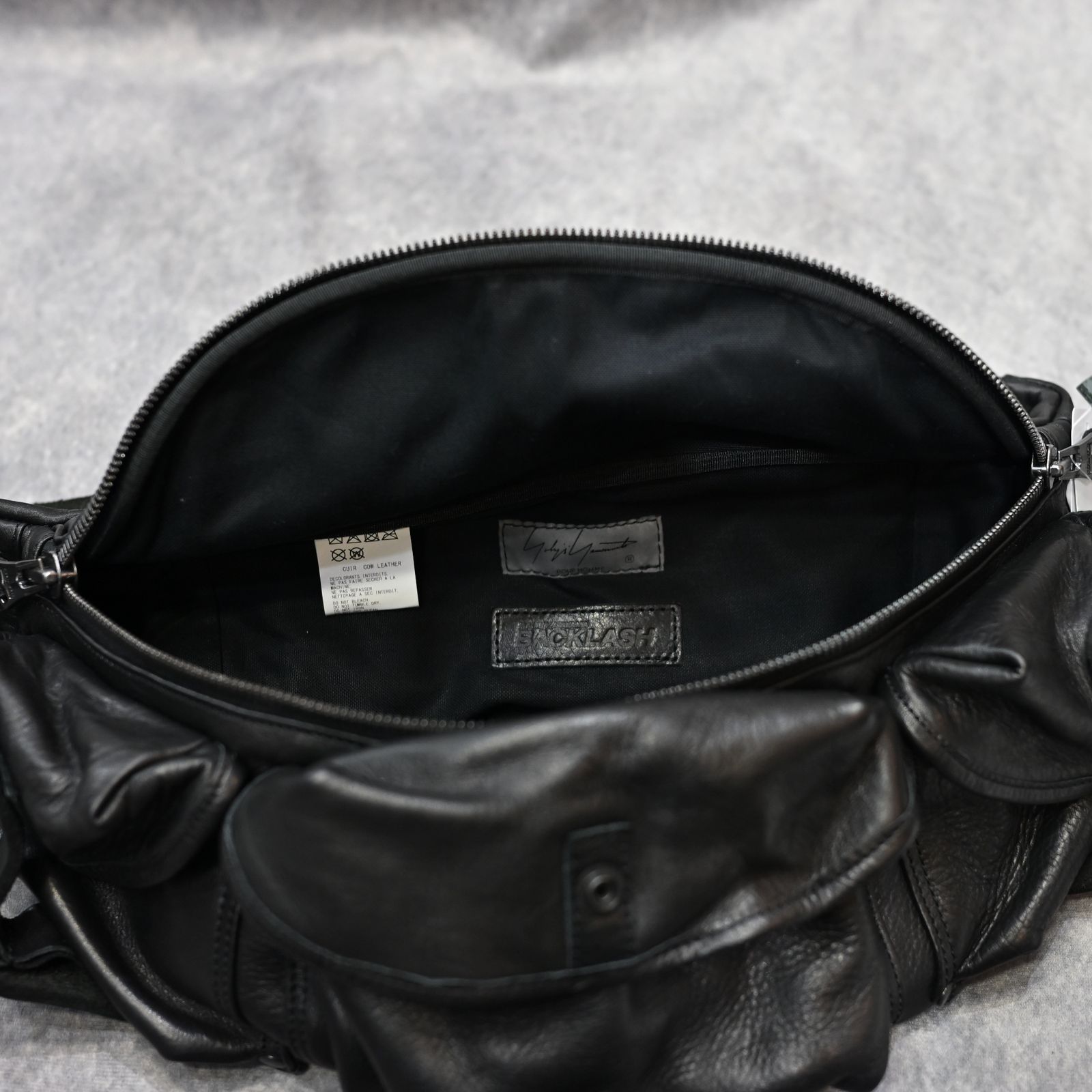 JPNショルダー + ステアレザー BAG （BLACK） / スリーピン ミリタリーバッグ （ブラック） HL-I056-777-1