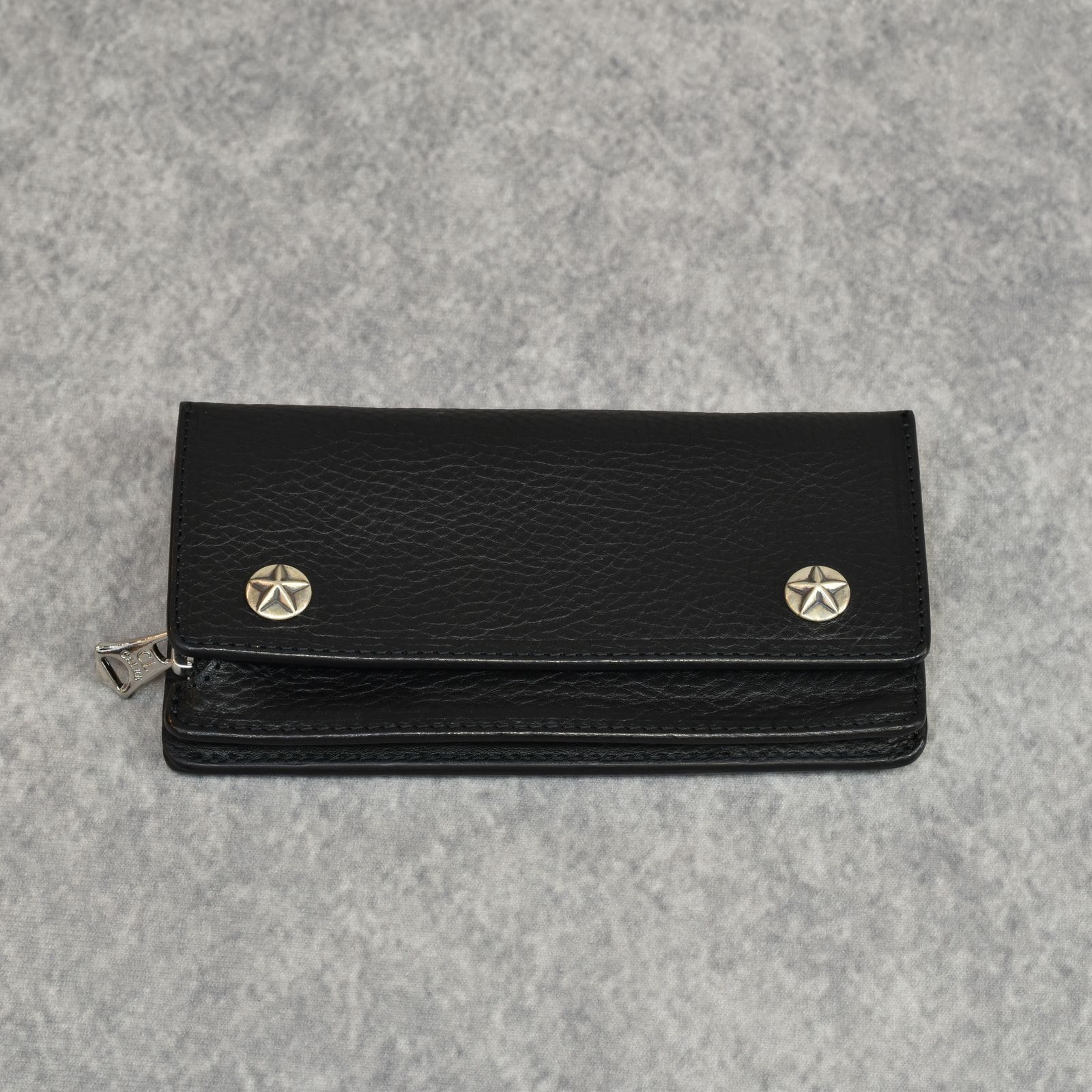SILVER STAR CONCHO LEATHER LONG WALLET (BLACK)｜シルバー スターコンチョ ロングウォレット 長財布｜CL-25SS003LE EX