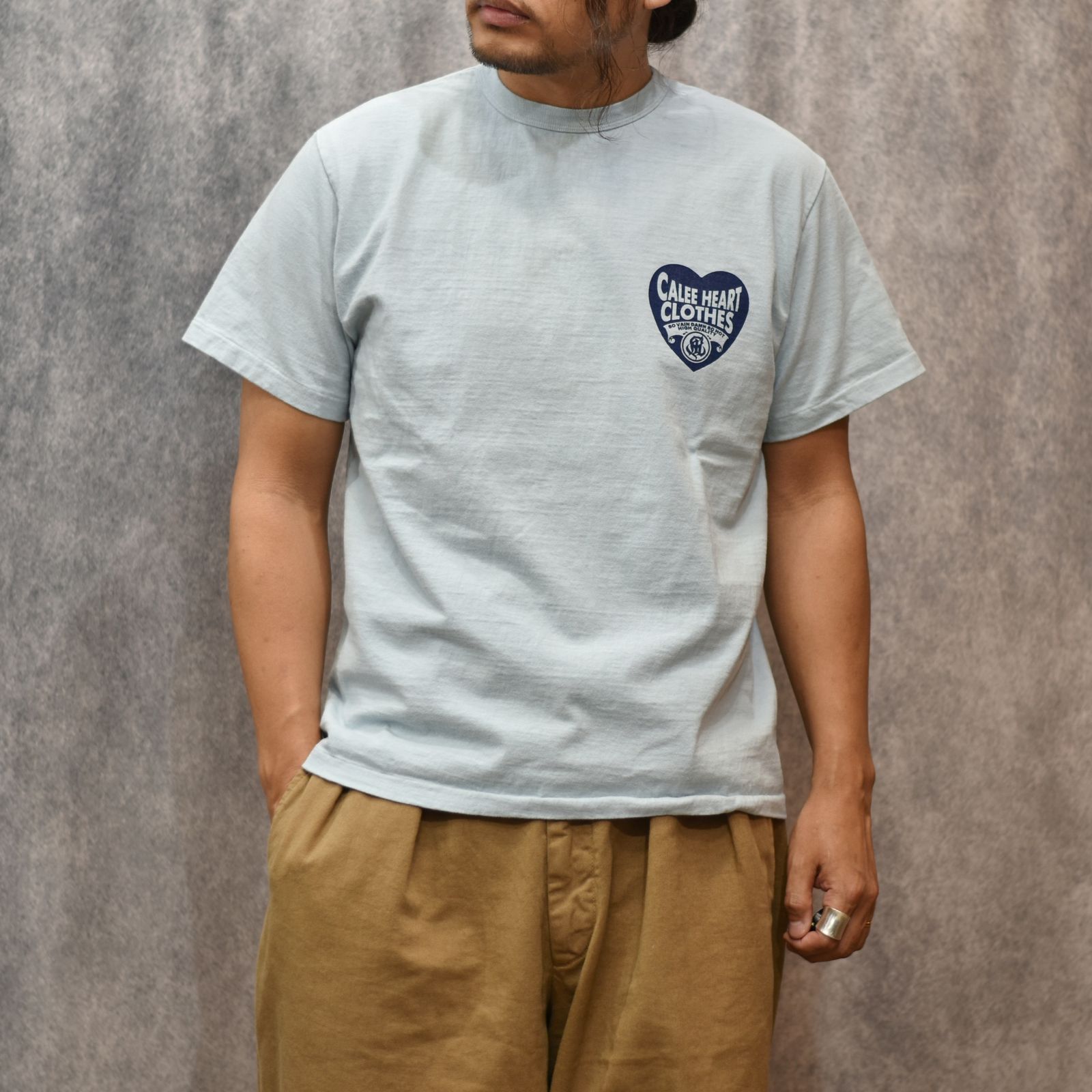 CALEE - VINTAGE TYPE FOOT BALL TEE (OLIVE) / ヴィンテージ