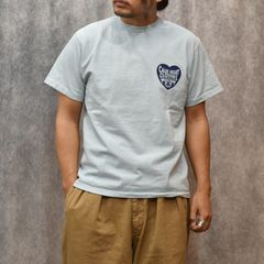 BINDER NECK CALEE CLOTHING VINTAGE TEE (Lt.BLUE) / プリントTシャツ