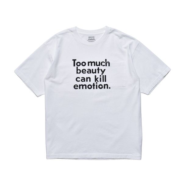 Too Much beauty TEE （WHT） プリント Tシャツ （ホワイト）｜MDFBF08402