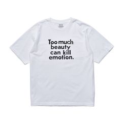 Too Much beauty TEE （WHT） プリント Tシャツ （ホワイト）｜MDFBF08402