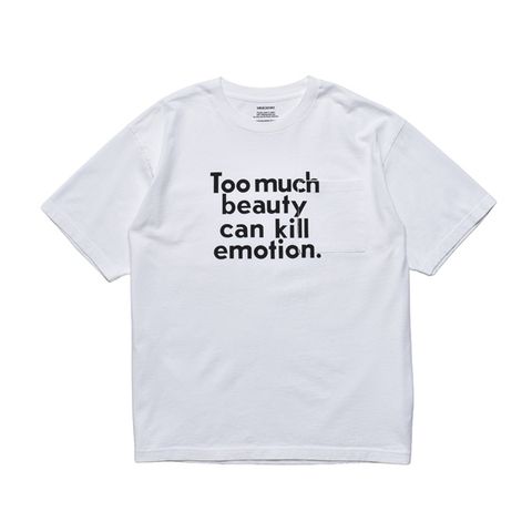 Too Much beauty TEE （WHT） プリント Tシャツ （ホワイト）｜MDFBF08402