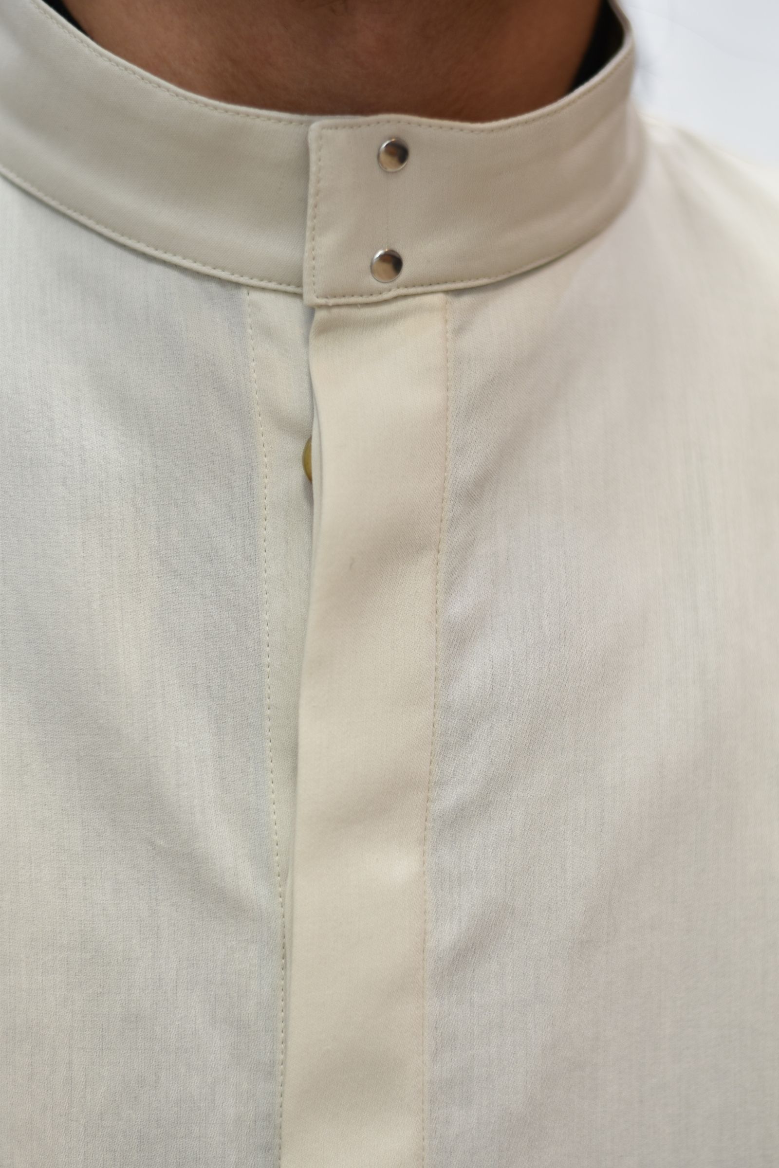 スタンドカラー ルーズシャツ / LB21SS-SH02-CP (ECUR×PIN BORDER)