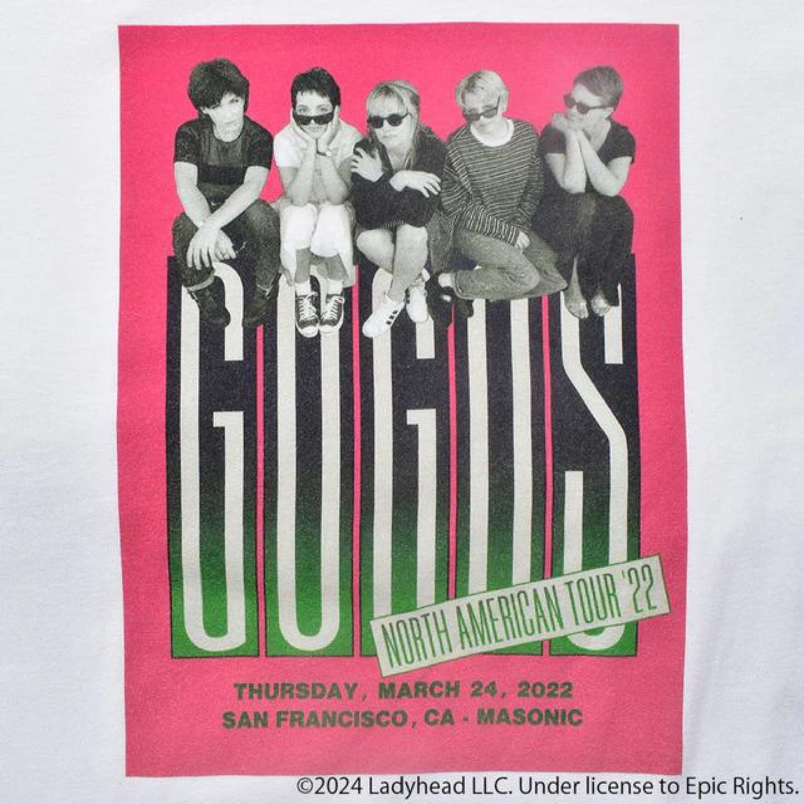 GO-GO'S "NORTH AMERICAN TOUR" Print Crewneck T-SH （WHT） / プリント Tシャツ （ホワイト）