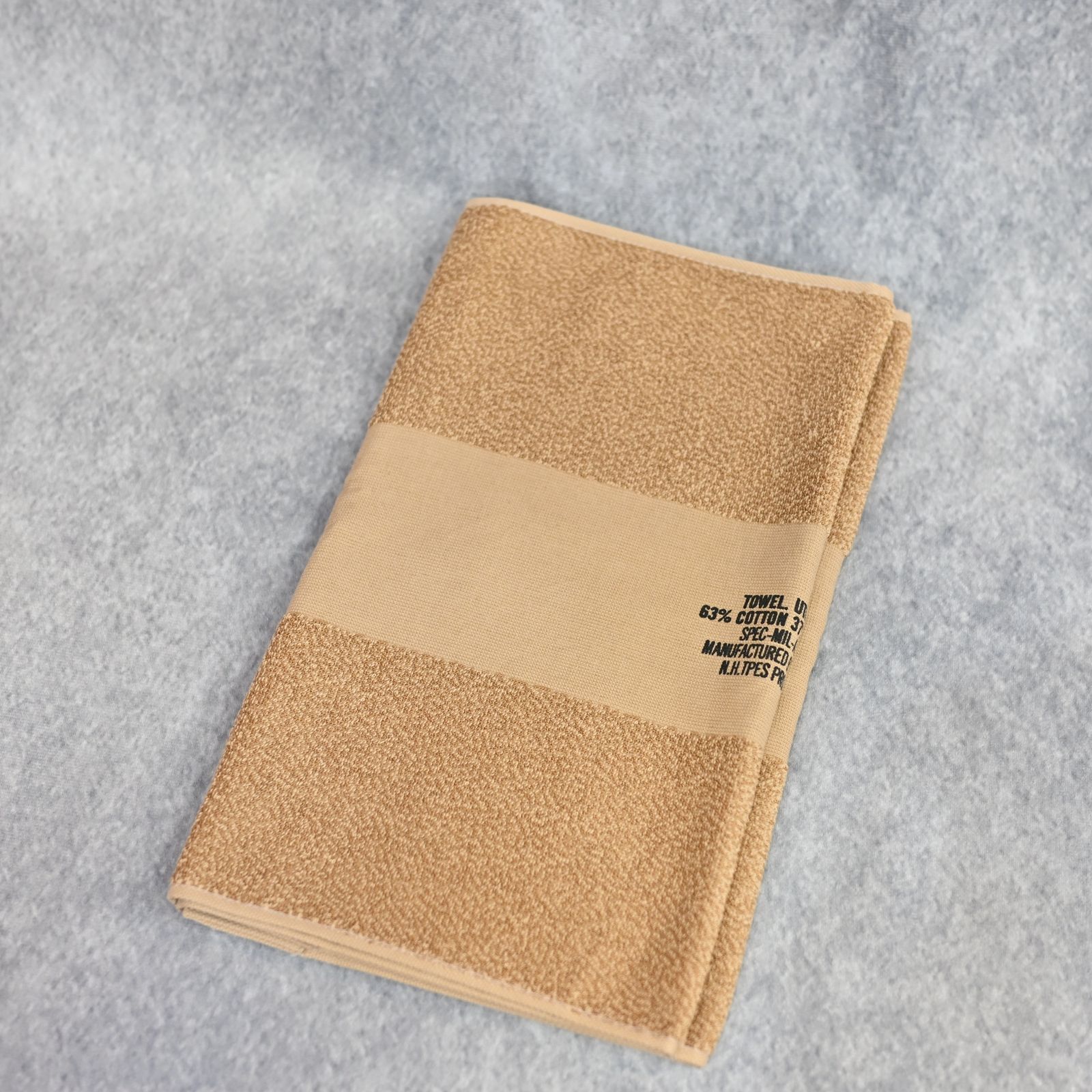 TEST PRODUCT EXCHANGE SERVISE × HIPPOPOTAMUS FACE TOWEL （BEIGE） / フェイスタオル (ベージュ) TPES-AC04