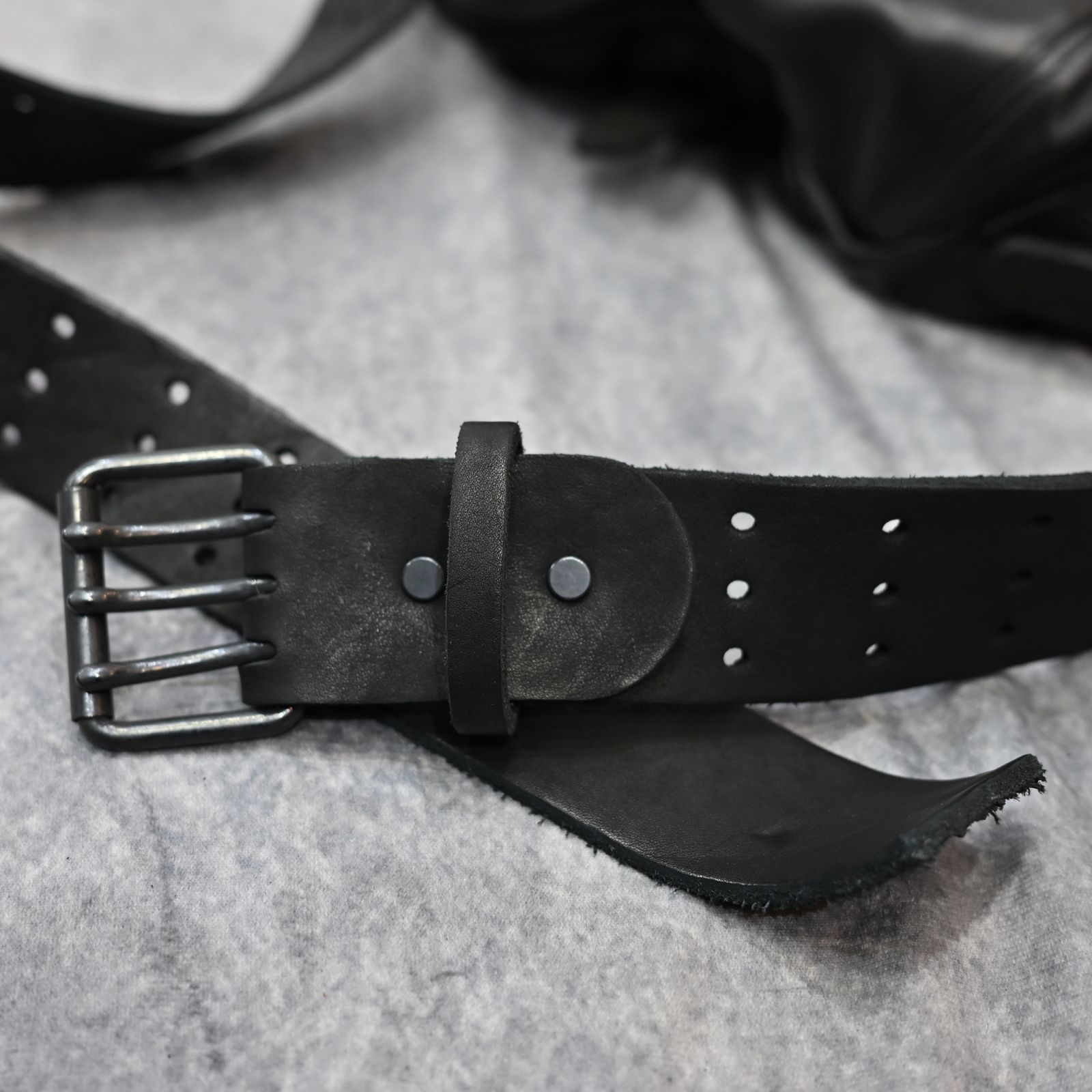JPNショルダー + ステアレザー BAG （BLACK） / スリーピン ミリタリーバッグ （ブラック） HL-I056-777-1