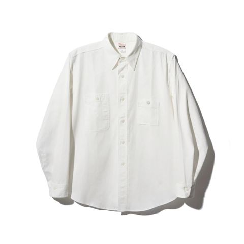 Y1943 L/W HBT SHIRT （WHITE） ヘリンボーンシャツ （ホワイト）