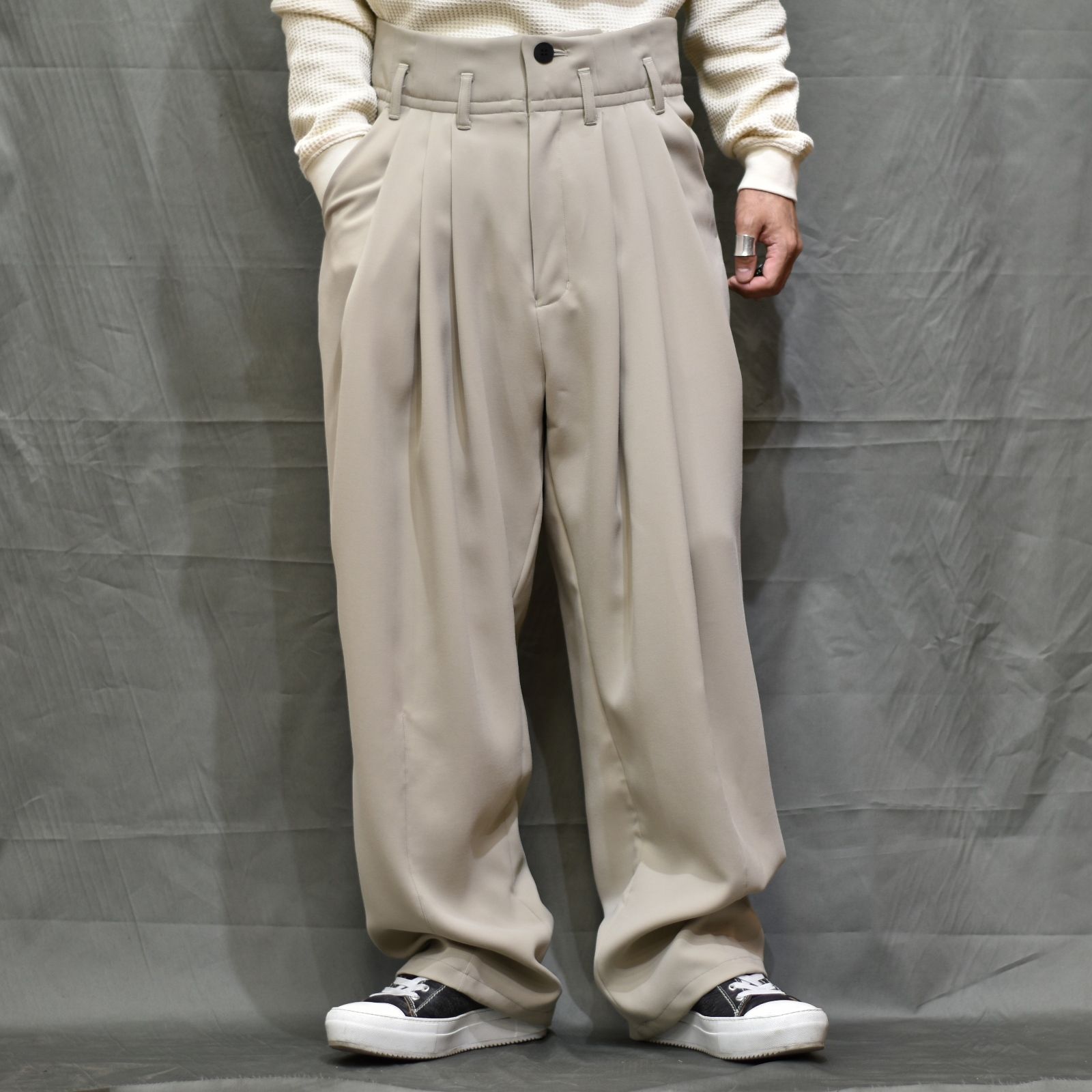 ハイウエストワイドパンツ / LB22SS-PT03-DT (BISCUIT)
