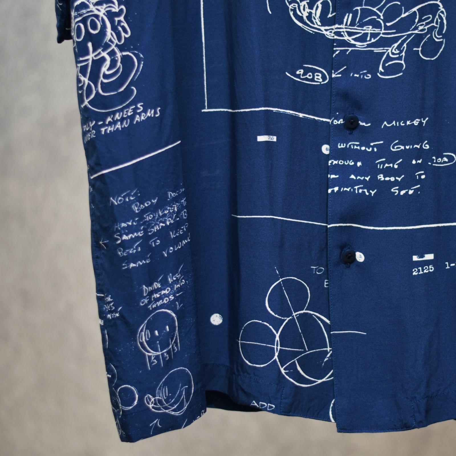 DISNEY MS/PC ALOHA COLLECTION ALOHA SHIRT / DISNEY MICKEY MOUSE (NAVY) / アロハ シャツ / ディズニー ミッキー マウス / DP-024-3290-41