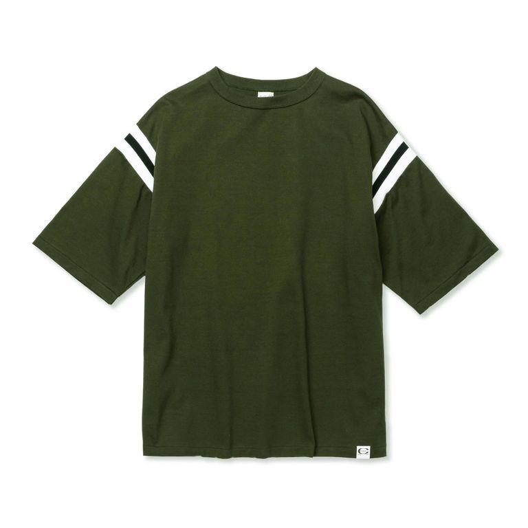 CALEE キャリー VINTAGE TYPE FOOT BALL TEE CALEE - VINTAGE TYPE FOOT BALL TEE (OLIVE) / ヴィンテージ