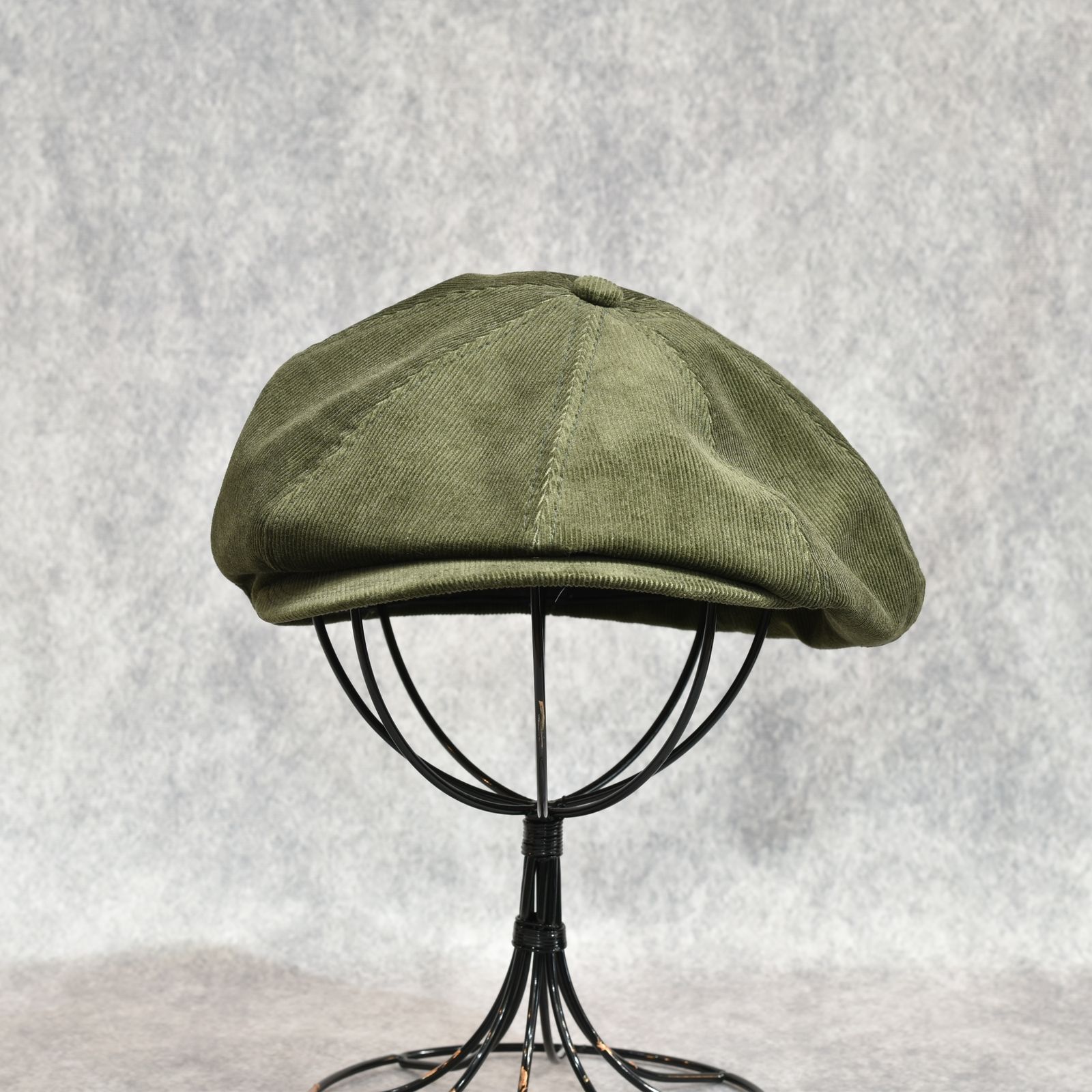 16W Couduroy Casquette "OLDBOY" (HUNTER GREEN)｜コーデュロイ キャスケット｜Y01005