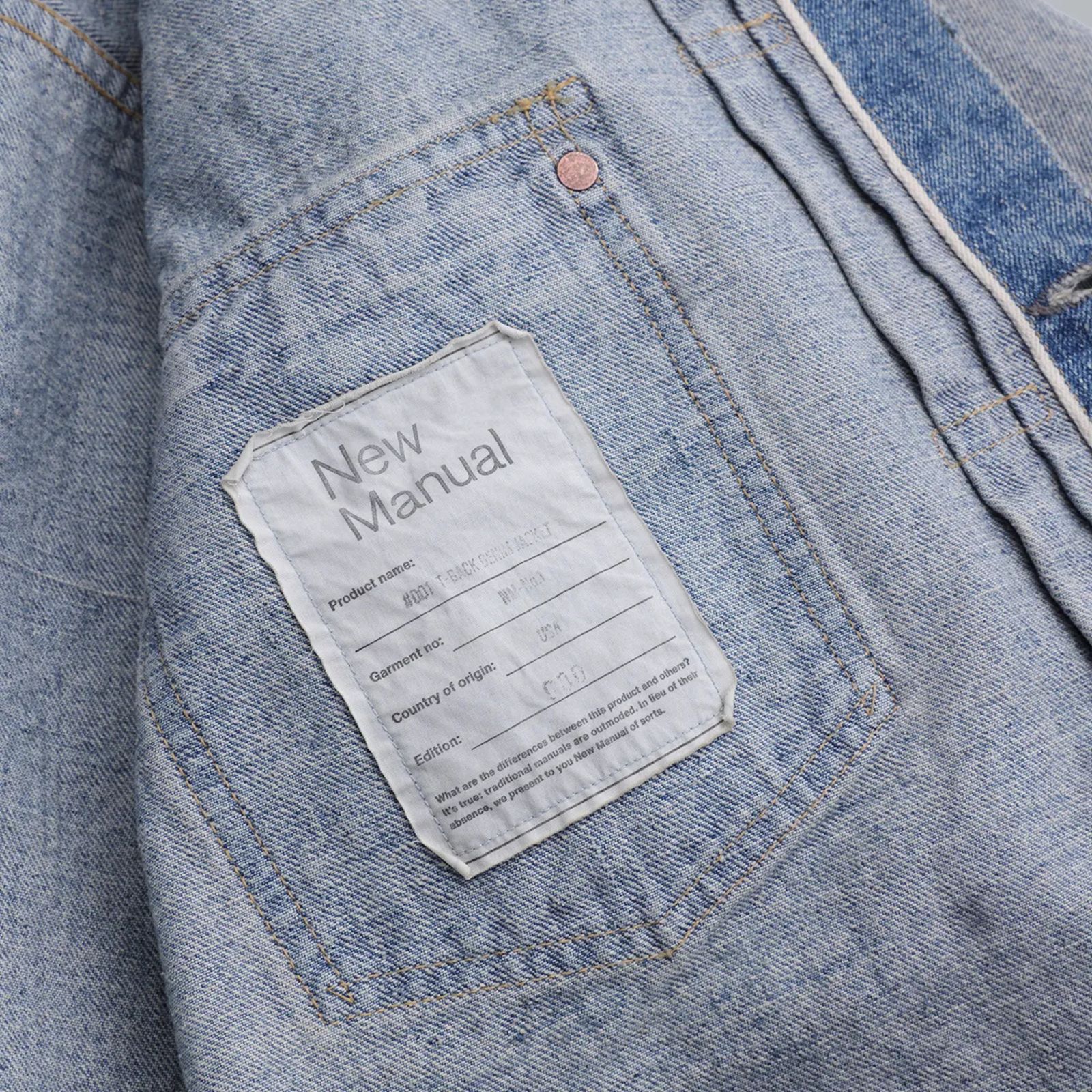 T-BACK DENIM JACKET （USD） /  デニムジャケット （インディゴ） 2026AW-JK2-YT