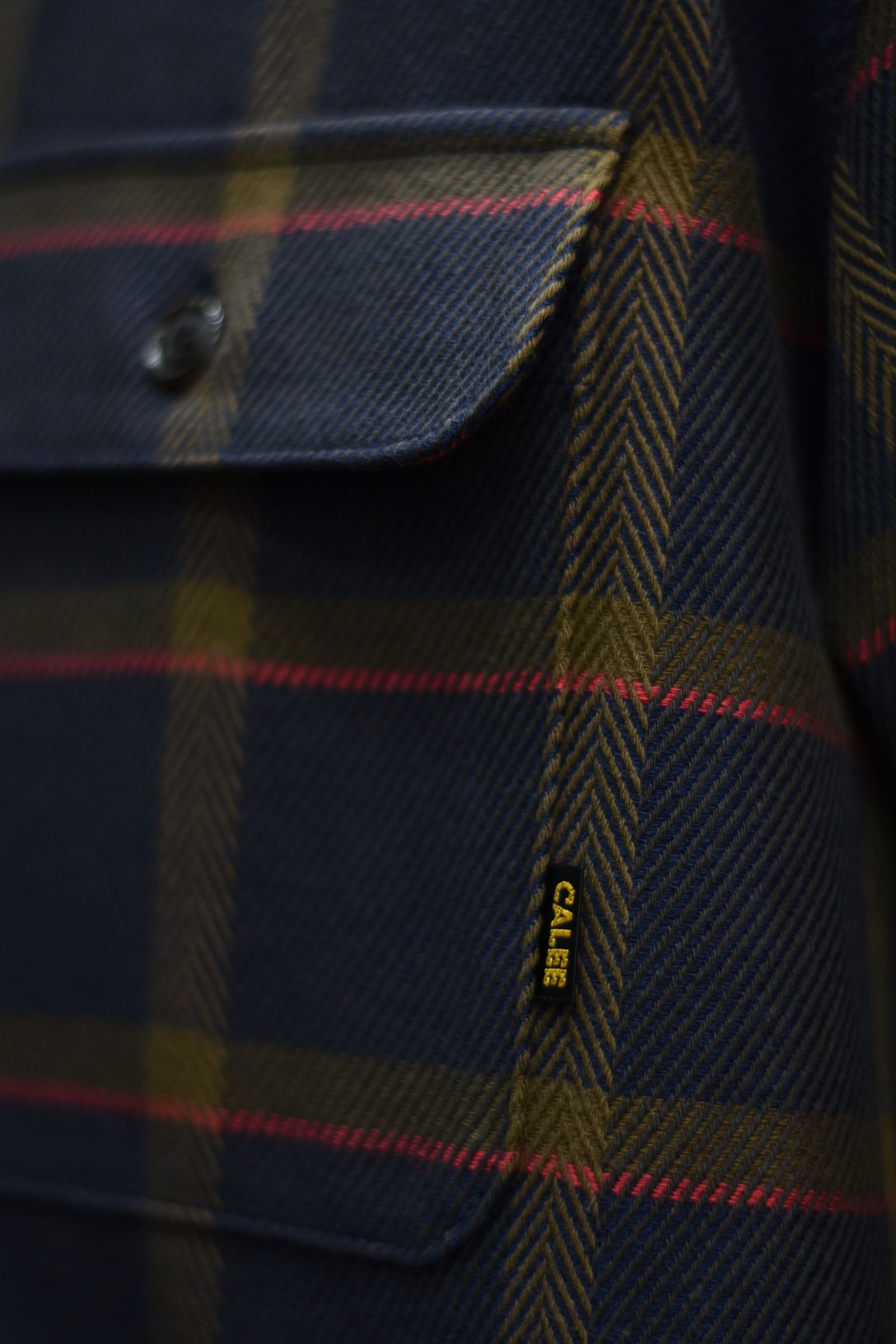 6/6 TWILL L/S CHECK SHIRT (DARK NAVY)