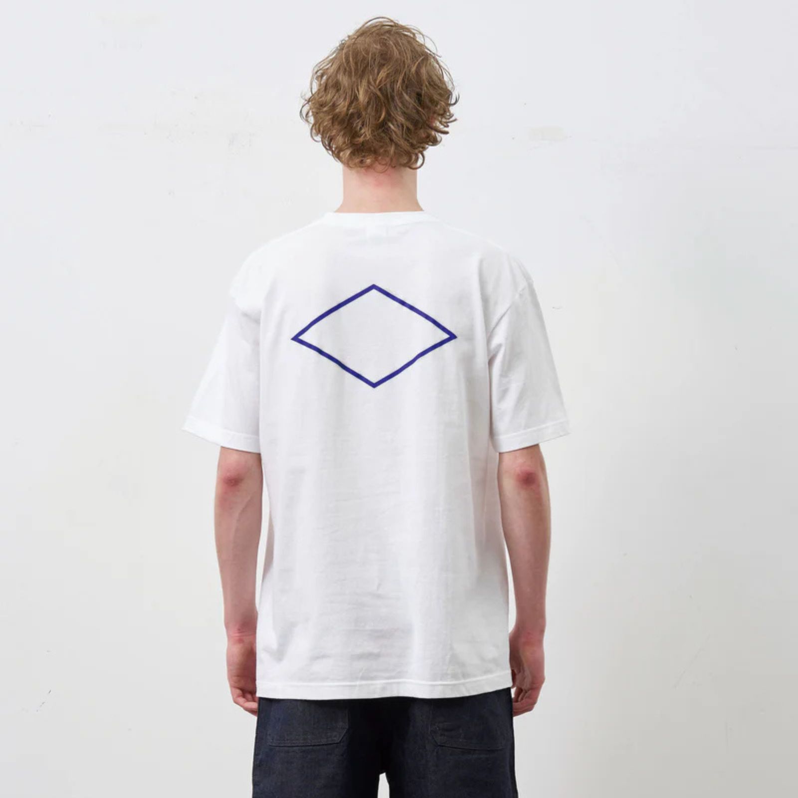 DIAMOND BACK TEE （WHITE）｜ダイアモンド プリント Tシャツ （ホワイト） 602-261-17