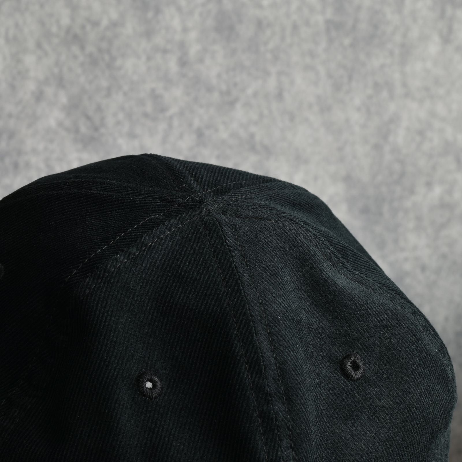 Corduroy Curved Visor Cap "BALLBOY" (BLACK) / コーデュロイ キャップ