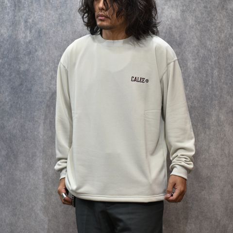 AEROKNOT® CALEE NATINAL LOGO DROP L/S TEE (GRAY)｜機能素材 エアロノット ロングスリーブ Tシャツ｜CL-25AW004
