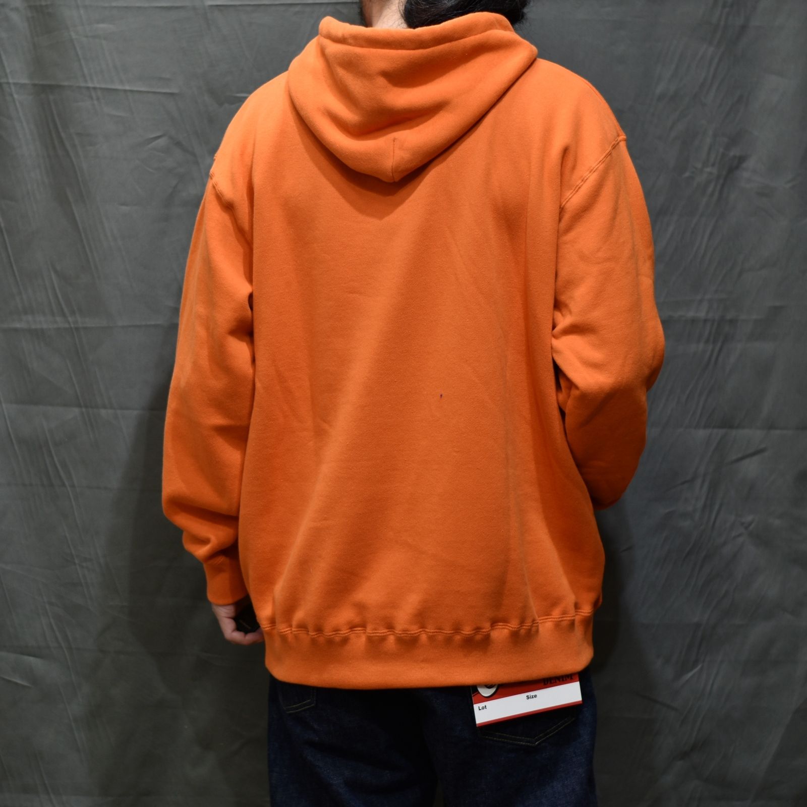 CALEE RC LOGO PULLOVER HOODIE (ORANGE)