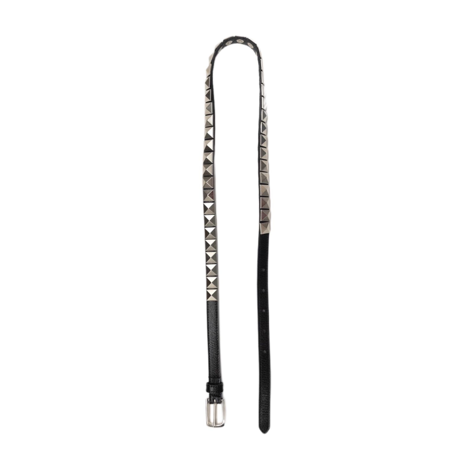 PYRAMID STUDS NALLOW BELT (BK) / ピラミッドスタッズ ナローベルト